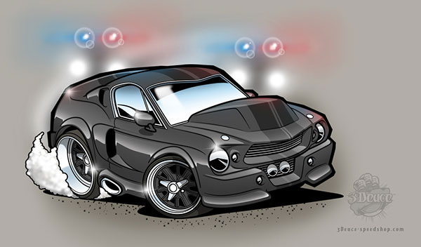cartoon shelby mustang from gone in 60 seconds