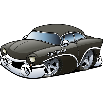 black 1950s buick