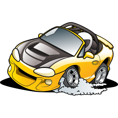 yellow rally car drifting