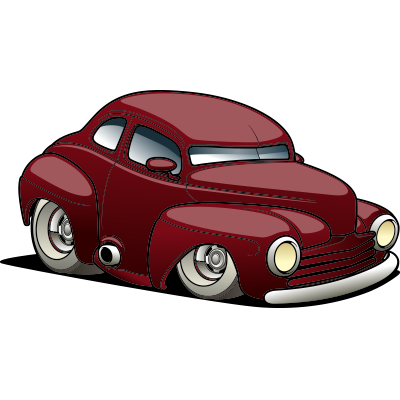 maroon 1947 ford